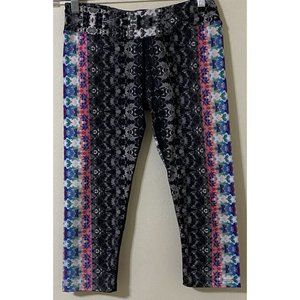 Prana Women's Medium Capri Yoga Leggings Black Gray Pink Blue Purple USA 28 x 20